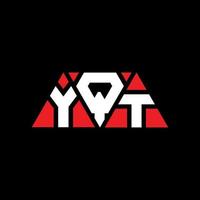 diseño de logotipo de letra triangular yqt con forma de triángulo. monograma de diseño de logotipo de triángulo yqt. plantilla de logotipo de vector de triángulo yqt con color rojo. logotipo triangular yqt logotipo simple, elegante y lujoso. yqt
