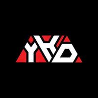 Diseño de logotipo de letra triangular ykd con forma de triángulo. monograma de diseño de logotipo de triángulo ykd. plantilla de logotipo de vector de triángulo ykd con color rojo. logotipo triangular ykd logotipo simple, elegante y lujoso. ykd