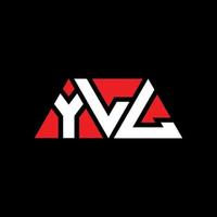 YLL triangle letter logo design with triangle shape. YLL triangle logo design monogram. YLL triangle vector logo template with red color. YLL triangular logo Simple, Elegant, and Luxurious Logo. YLL