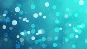 Abstract video with blue bokeh lights design