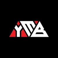 diseño de logotipo de letra de triángulo ymb con forma de triángulo. monograma de diseño de logotipo de triángulo ymb. plantilla de logotipo de vector de triángulo ymb con color rojo. logotipo triangular ymb logotipo simple, elegante y lujoso. ymb