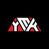 diseño de logotipo de letra de triángulo ymk con forma de triángulo. monograma de diseño de logotipo de triángulo ymk. plantilla de logotipo de vector de triángulo ymk con color rojo. logotipo triangular ymk logotipo simple, elegante y lujoso. ymk