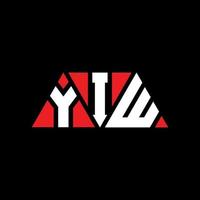 diseño de logotipo de letra de triángulo yiw con forma de triángulo. monograma de diseño del logotipo del triángulo yiw. plantilla de logotipo de vector de triángulo yiw con color rojo. logotipo triangular yiw logotipo simple, elegante y lujoso. jejeje