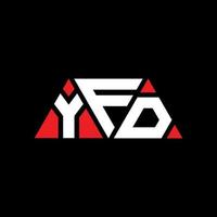 Diseño de logotipo de letra triangular yfd con forma de triángulo. monograma de diseño del logotipo del triángulo yfd. plantilla de logotipo de vector de triángulo yfd con color rojo. logotipo triangular yfd logotipo simple, elegante y lujoso. yfd