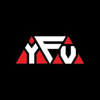 Diseño de logotipo de letra triangular yfv con forma de triángulo. monograma de diseño del logotipo del triángulo yfv. plantilla de logotipo de vector de triángulo yfv con color rojo. logotipo triangular yfv logotipo simple, elegante y lujoso. yfv