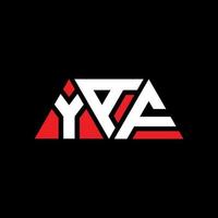 diseño de logotipo de letra triangular yaf con forma de triángulo. monograma de diseño del logotipo del triángulo yaf. plantilla de logotipo de vector de triángulo yaf con color rojo. logotipo triangular yaf logotipo simple, elegante y lujoso. yaf