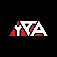 diseño de logotipo de letra triangular yaa con forma de triángulo. monograma de diseño del logotipo del triángulo yaa. plantilla de logotipo de vector de triángulo yaa con color rojo. logotipo triangular yaa logotipo simple, elegante y lujoso. Yaa