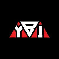 diseño de logotipo de letra de triángulo ybi con forma de triángulo. monograma de diseño del logotipo del triángulo ybi. plantilla de logotipo de vector de triángulo ybi con color rojo. logotipo triangular ybi logotipo simple, elegante y lujoso. ybi