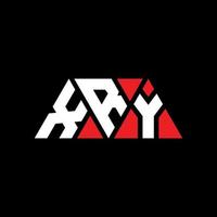 diseño de logotipo de letra de triángulo xry con forma de triángulo. monograma de diseño del logotipo del triángulo xry. plantilla de logotipo de vector de triángulo xry con color rojo. logotipo triangular xry logotipo simple, elegante y lujoso. xry