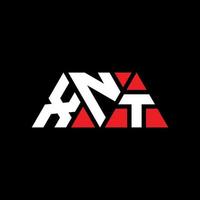 xnt diseño de logotipo de letra triangular con forma de triángulo. monograma de diseño del logotipo del triángulo xnt. plantilla de logotipo de vector de triángulo xnt con color rojo. logotipo triangular xnt logotipo simple, elegante y lujoso. xnt