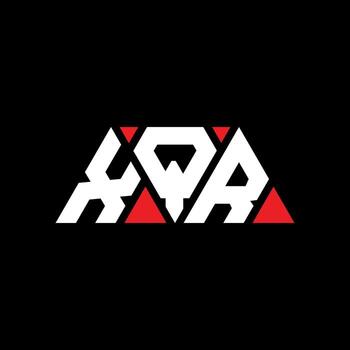 diseño de logotipo de letra triangular xqr con forma de triángulo. monograma de diseño del logotipo del triángulo xqr. plantilla de logotipo de vector de triángulo xqr con color rojo. logotipo triangular xqr logotipo simple, elegante y lujoso. xqr