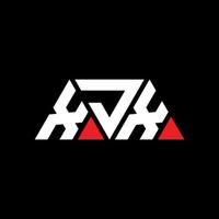 Diseño de logotipo de letra triangular xjx con forma de triángulo. monograma de diseño del logotipo del triángulo xjx. plantilla de logotipo de vector de triángulo xjx con color rojo. logotipo triangular xjx logotipo simple, elegante y lujoso. xjx