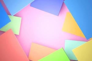 3D rendering for beautiful colorful backgrounds Made in square shape with clipping path photo