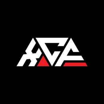 XCF triangle letter logo design with triangle shape. XCF triangle logo design monogram. XCF triangle vector logo template with red color. XCF triangular logo Simple, Elegant, and Luxurious Logo. XCF