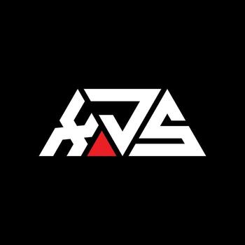 XJS triangle letter logo design with triangle shape. XJS triangle logo design monogram. XJS triangle vector logo template with red color. XJS triangular logo Simple, Elegant, and Luxurious Logo. XJS