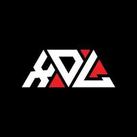 Diseño de logotipo de letra triangular xdl con forma de triángulo. monograma de diseño del logotipo del triángulo xdl. plantilla de logotipo de vector de triángulo xdl con color rojo. logotipo triangular xdl logotipo simple, elegante y lujoso. xdl