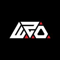 diseño de logotipo de letra triangular wzo con forma de triángulo. monograma de diseño del logotipo del triángulo wzo. plantilla de logotipo de vector de triángulo wzo con color rojo. logotipo triangular wzo logotipo simple, elegante y lujoso. wzo