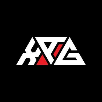 XAG triangle letter logo design with triangle shape. XAG triangle logo design monogram. XAG triangle vector logo template with red color. XAG triangular logo Simple, Elegant, and Luxurious Logo. XAG