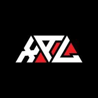 XAL triangle letter logo design with triangle shape. XAL triangle logo design monogram. XAL triangle vector logo template with red color. XAL triangular logo Simple, Elegant, and Luxurious Logo. XAL