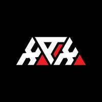 diseño de logotipo de letra de triángulo xax con forma de triángulo. monograma de diseño del logotipo del triángulo xax. plantilla de logotipo de vector de triángulo xax con color rojo. logotipo triangular xax logotipo simple, elegante y lujoso. xax
