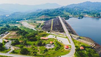 Reservoirs in Ranong Province Thailand's quaint beauty is a tourist attraction. Thailand tourism concept and water resource management photo