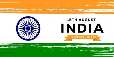 india independence day background with a brush stroke of color Indian flag vector