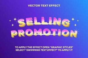 promoción de venta de efecto de texto vectorial completamente editable vector