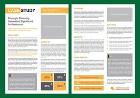 Case Study Newsletter For Business vector