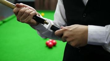 Snooker player in match competition video