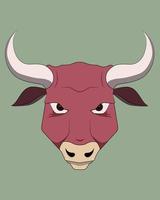 bull head illustration vector