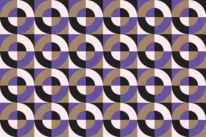 Abstract circles, seamless pattern. Blue brown colored circles repeating pattern. vector