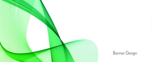 Abstract green modern decorative wave design banner background vector