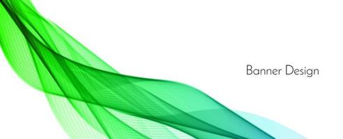 Abstract green modern decorative wave design banner background vector