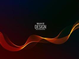 Fondo abstracto oscuro con patrón de fondo de onda colorida que fluye vector
