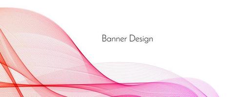 Abstract stylish pink color decorative modern wave banner background vector