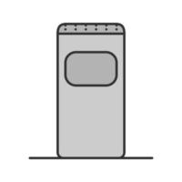 Garbage bin color icon. Trash can. Waste container.Isolated vector illustration