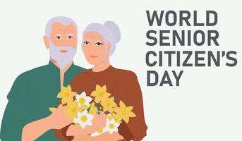 World Senior Citizen's Day. vector