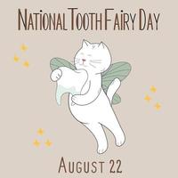 National Tooth Fairy Day vector