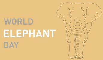 World Elephant Day vector