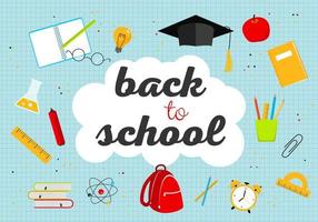 Back to school collection. Vector banner or landing page