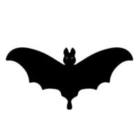 Doodle Bat with Open Wings Halloween Design Element vector