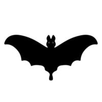 Doodle Bat with Open Wings Halloween Design Element vector