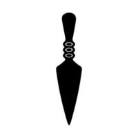 bruja daga arma ritual doodle magia cuchillo vector
