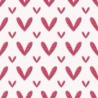 Seamless Pattern with Hearts and Dots Romantic Background vector