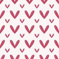 Seamless Pattern with Hearts and Dots Romantic Background vector