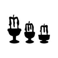 Handdrawn Candles in a Holder Doodle  Style vector