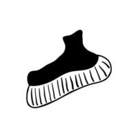 Doodle Heavy Boot Platform Shoes Footwear vector