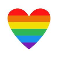 Vector LGBT pride heart. Heart in rainbow color. Pride month. LGBTQ Plus.