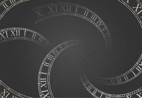 Multi-time or multiverse movement concept with dark background and numbers on time count vector