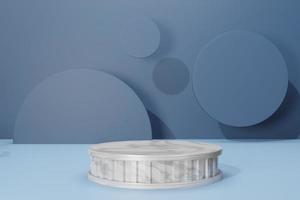 3d rendering empty template podium mockup for product placement photo